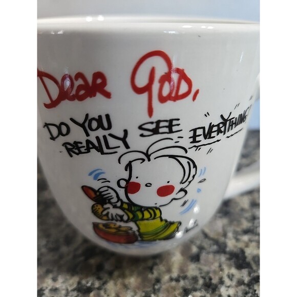 Dear God, Well I Can Tell You I Have a Lot of Questions Coffee Mug/Cup - Picture 2 of 6